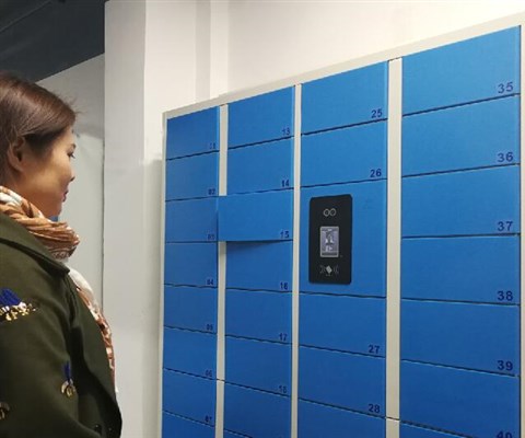 红外人脸识别寄存柜,双目人脸识别柜